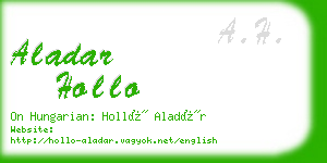 aladar hollo business card